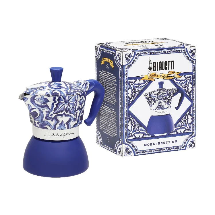 Bialetti x Dolce & Gabbana caffettiera moka per induzione, Mediterraneo, 4 tazze Bialetti