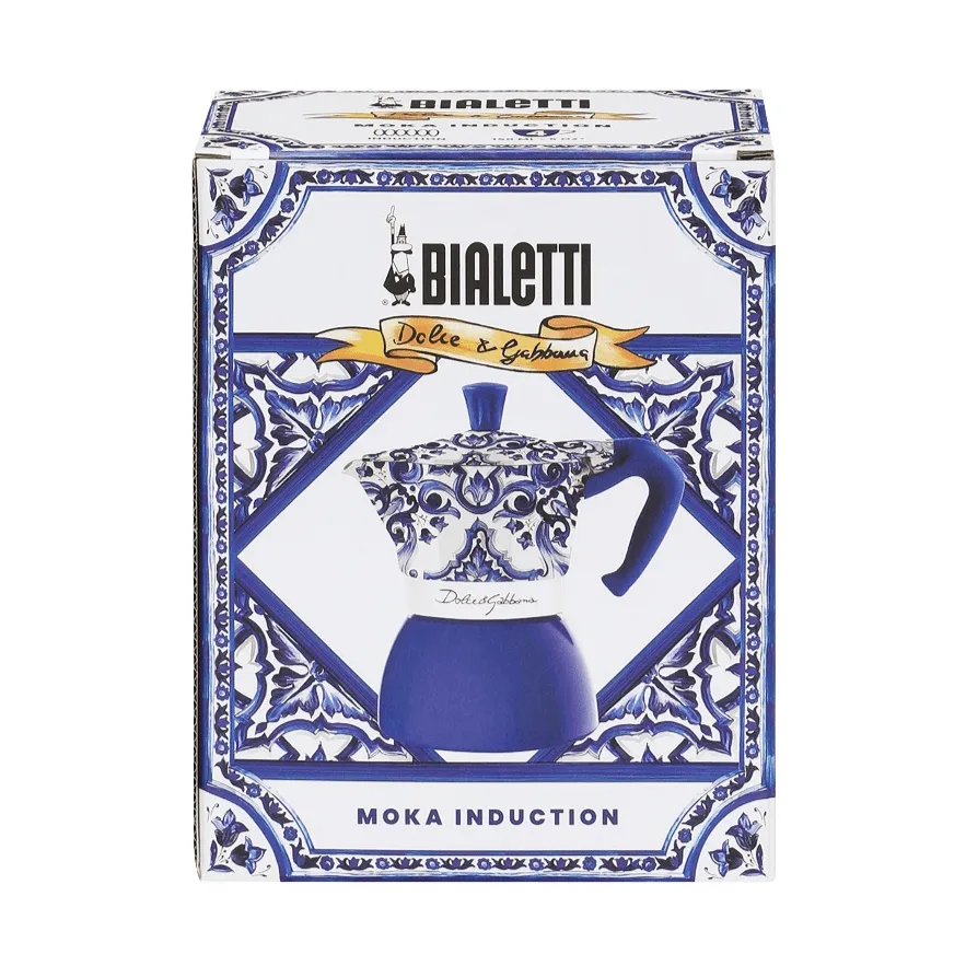 Bialetti x Dolce & Gabbana caffettiera moka per induzione, Mediterraneo, 4 tazze Bialetti