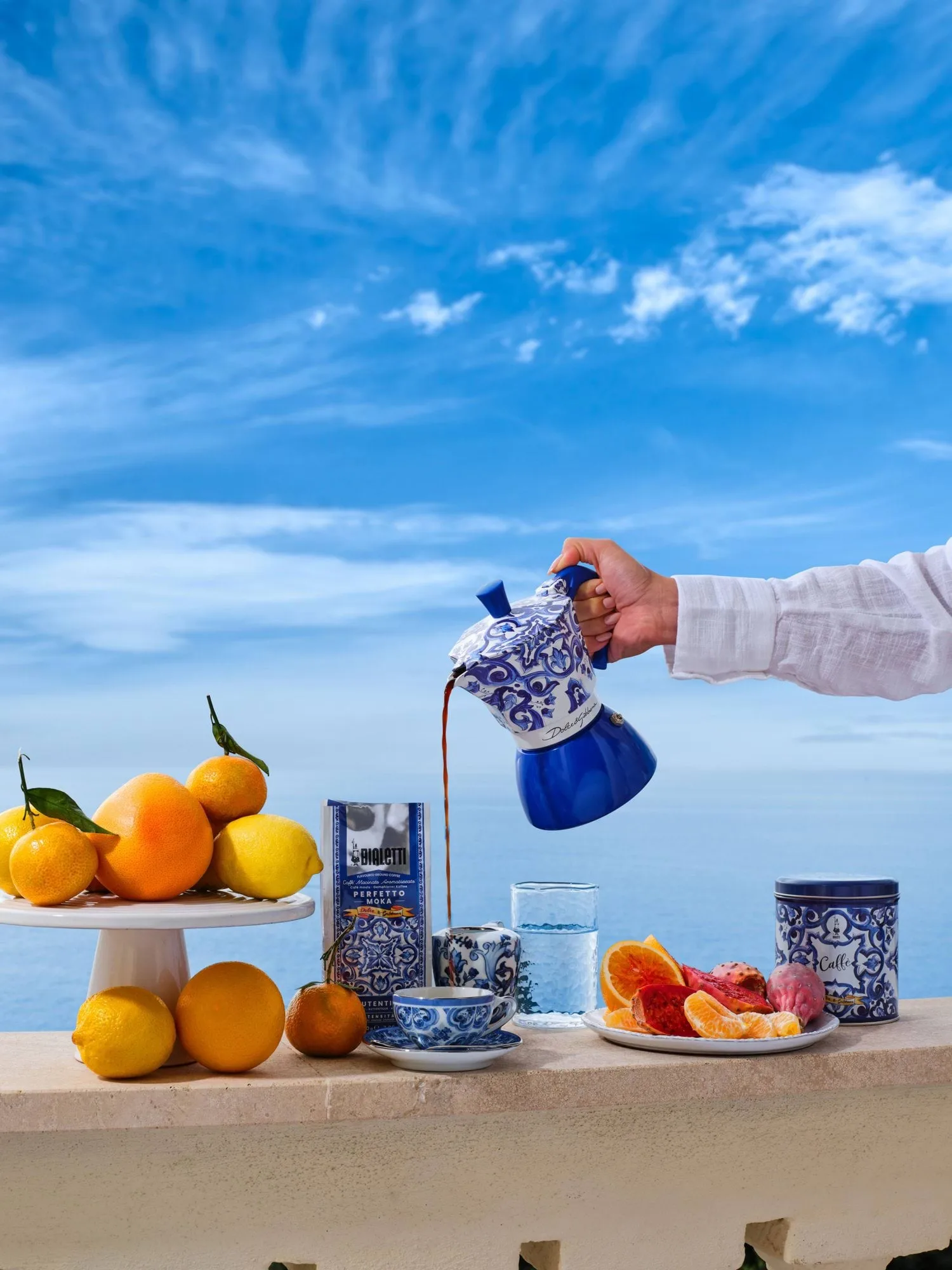 Bialetti x Dolce & Gabbana caffettiera moka per induzione, Mediterraneo, 4 tazze Bialetti