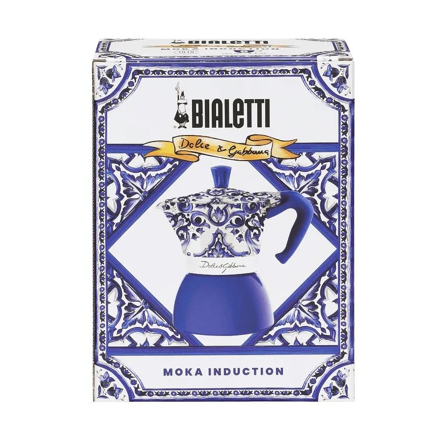 Bialetti x Dolce & Gabbana caffettiera moka per induzione, Mediterraneo, 6 tazze Bialetti