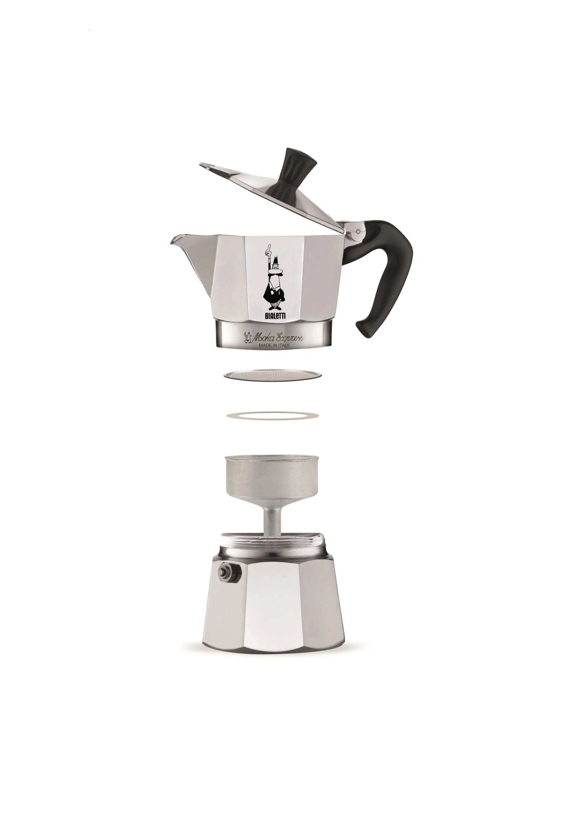 Caffettiera Moka 6 tazze, Argento Bialetti
