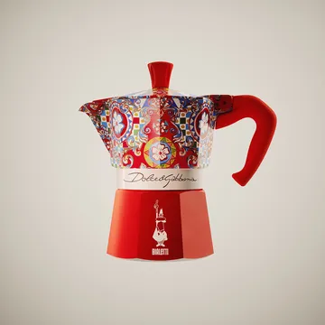 Moka Bialetti x Dolce & Gabbana - Carretto siciliano, 3 tazze - Bialetti