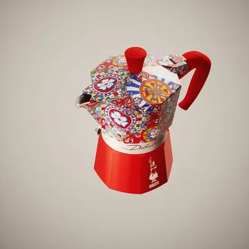 Moka Bialetti x Dolce & Gabbana - Carretto siciliano, 3 tazze - Bialetti