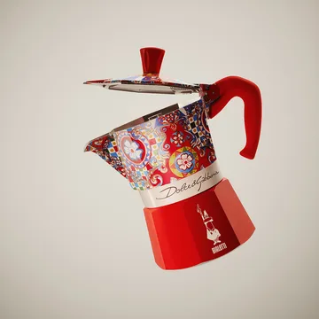 Moka Bialetti x Dolce & Gabbana - Carretto siciliano, 3 tazze - Bialetti