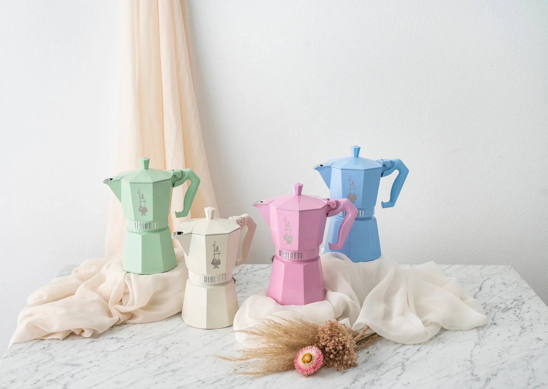 Moka esclusiva Bialetti, Azzurro chiaro, 3 tazze Bialetti