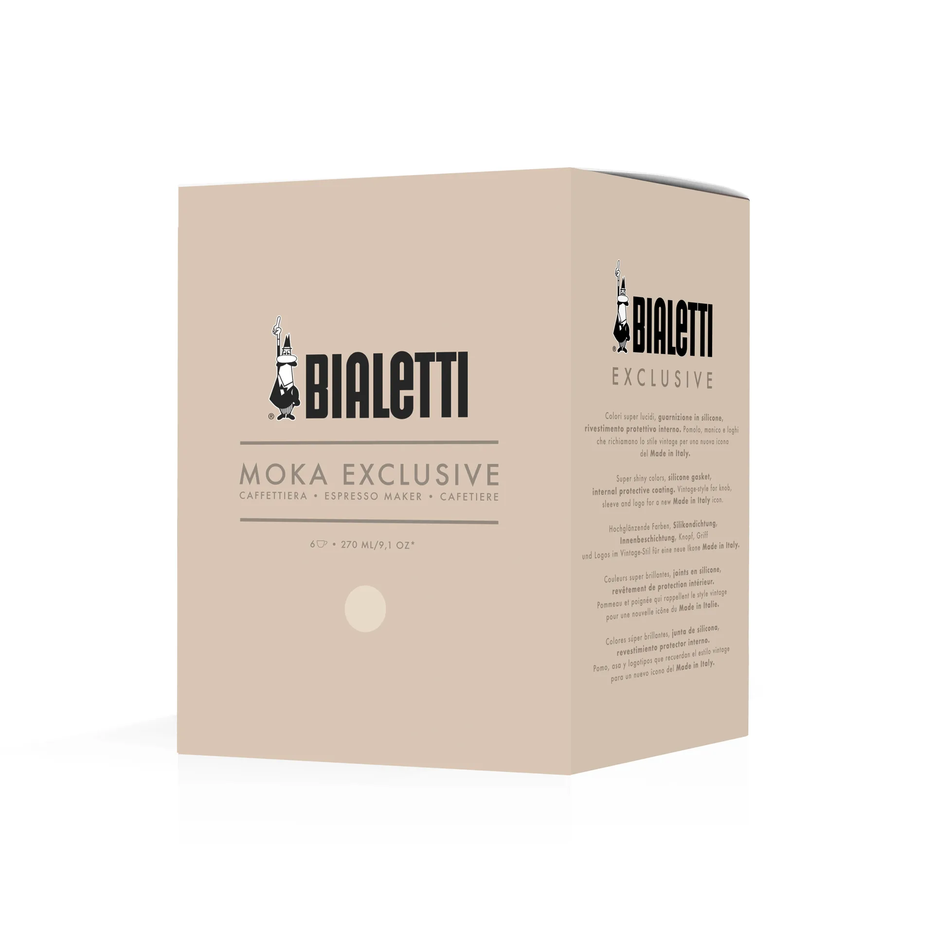Moka esclusiva Bialetti, Crema, 6 tazze Bialetti