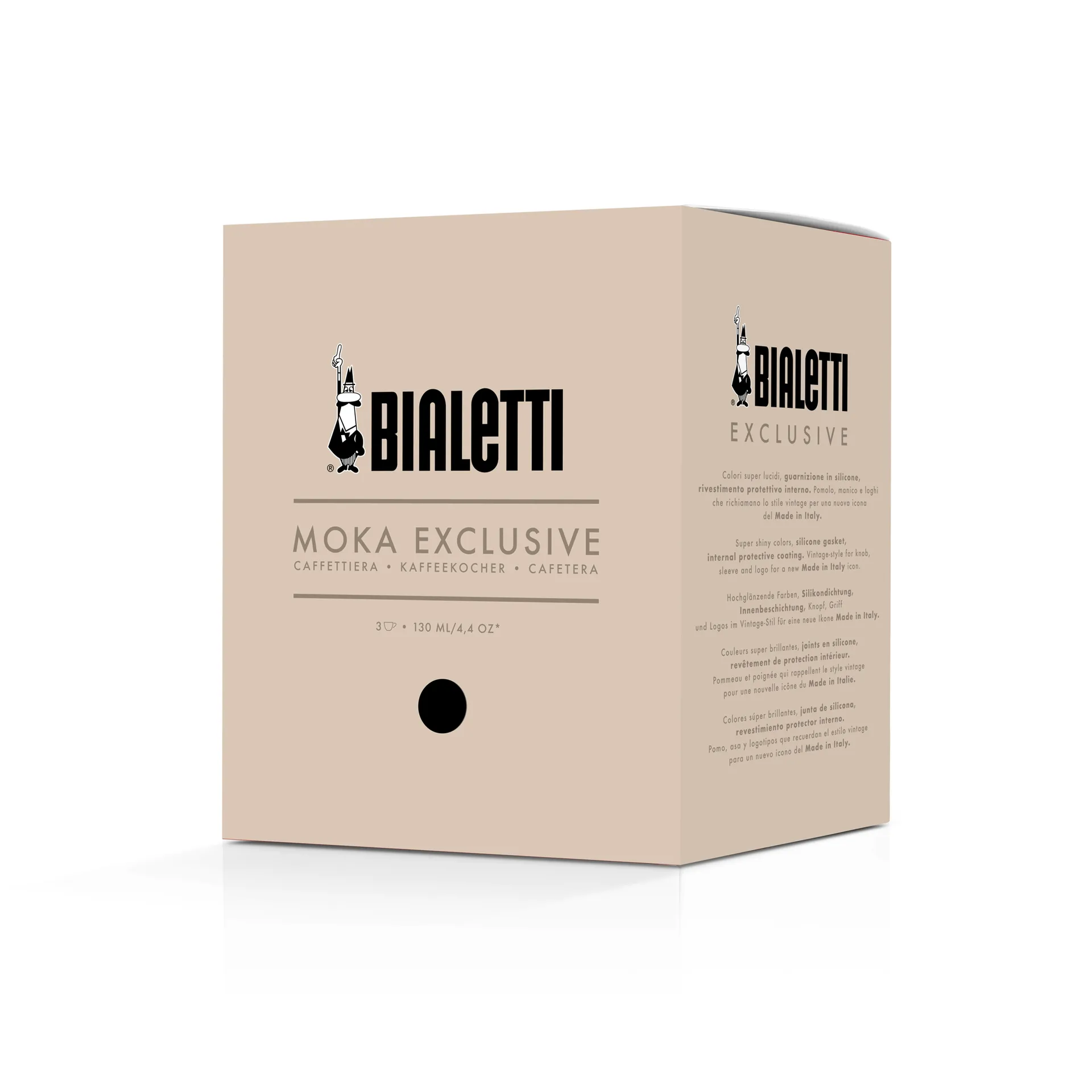 Moka esclusiva Bialetti, Nero, 3 tazze Bialetti