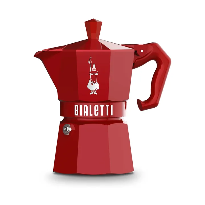 Moka esclusiva Bialetti - Rosso, 3 tazze - Bialetti