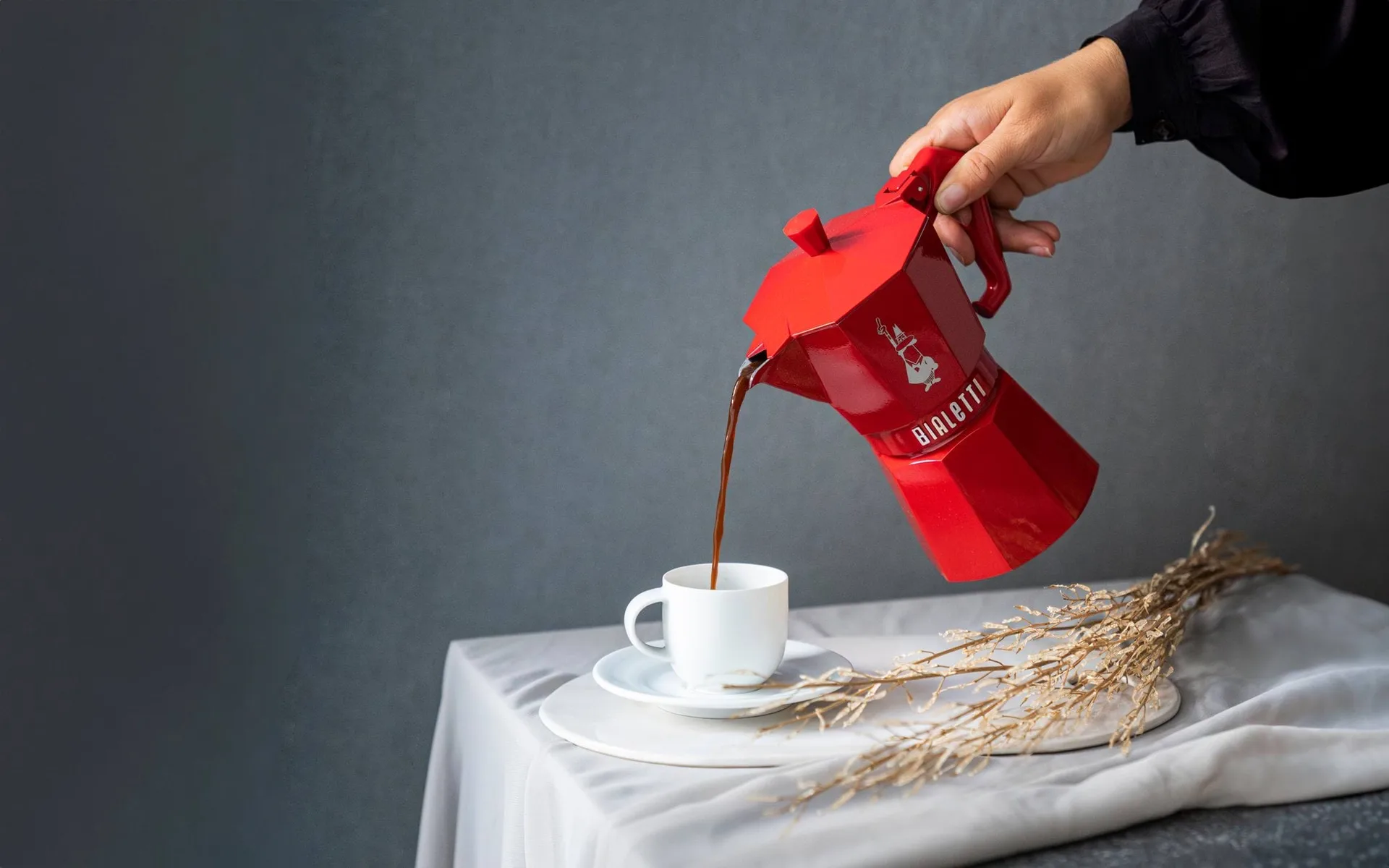 Moka esclusiva Bialetti, Rosso, 3 tazze Bialetti