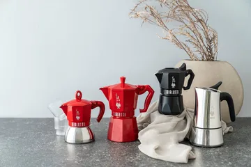 Moka esclusiva Bialetti - Rosso, 3 tazze - Bialetti
