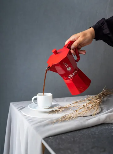 Moka esclusiva Bialetti - Rosso, 6 tazze - Bialetti