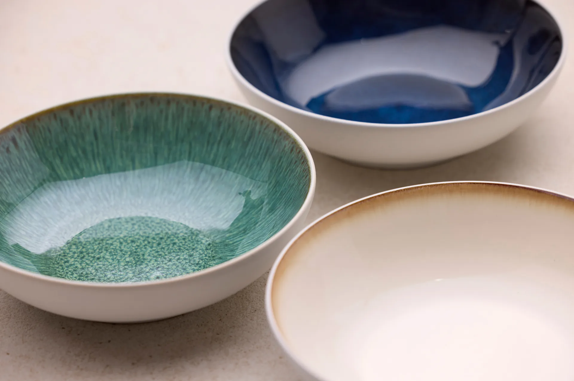 Ciotola per pasta Bitz Gastro Ø20 cm, Bianco-blu scuro Bitz