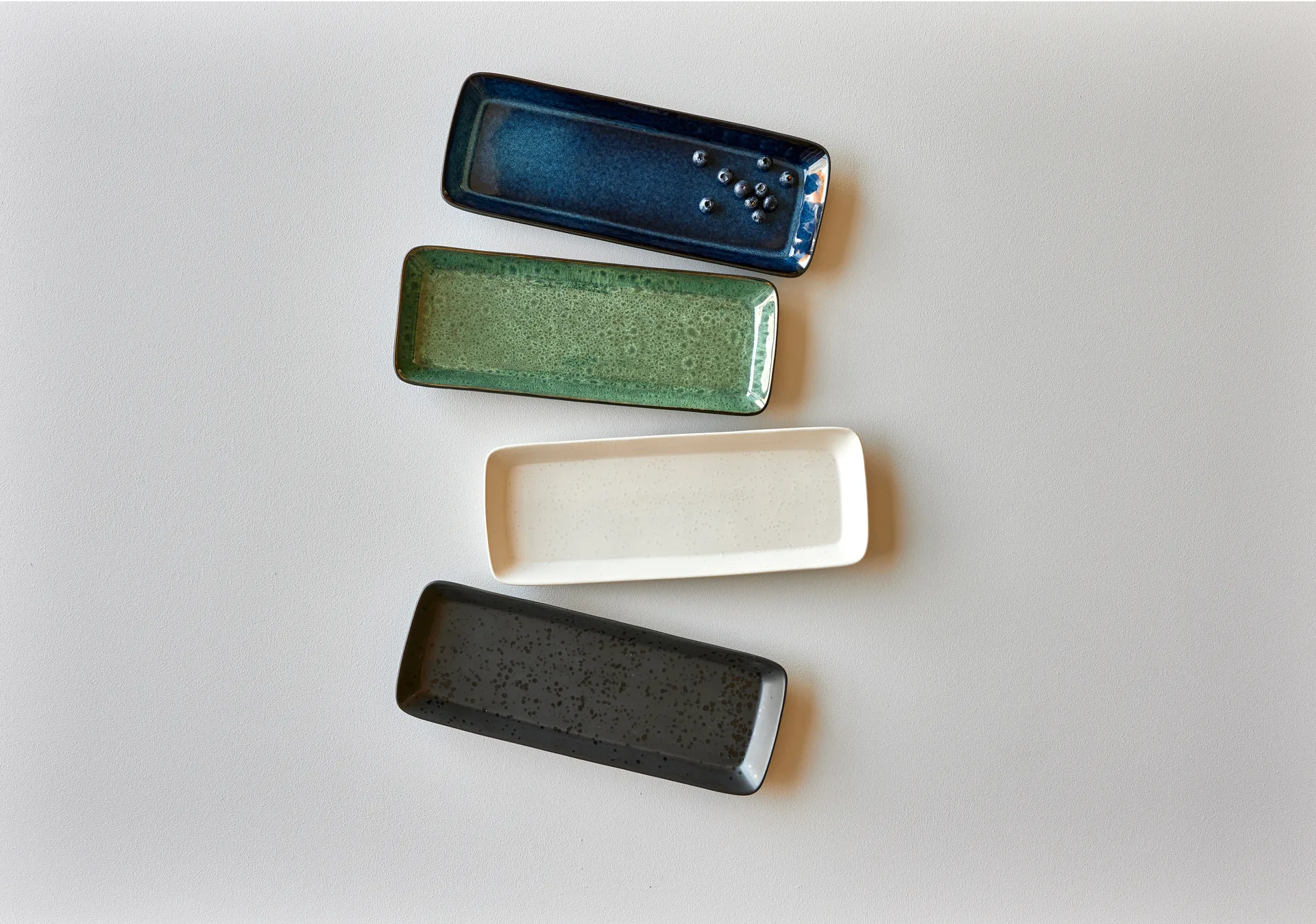 Piatto da portata Bitz 38x14 cm, Nero-verde Bitz