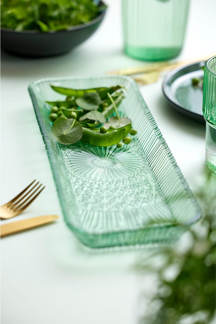 Piatto da servizio Kusintha rettangolare 14x38 cm, Green Bitz