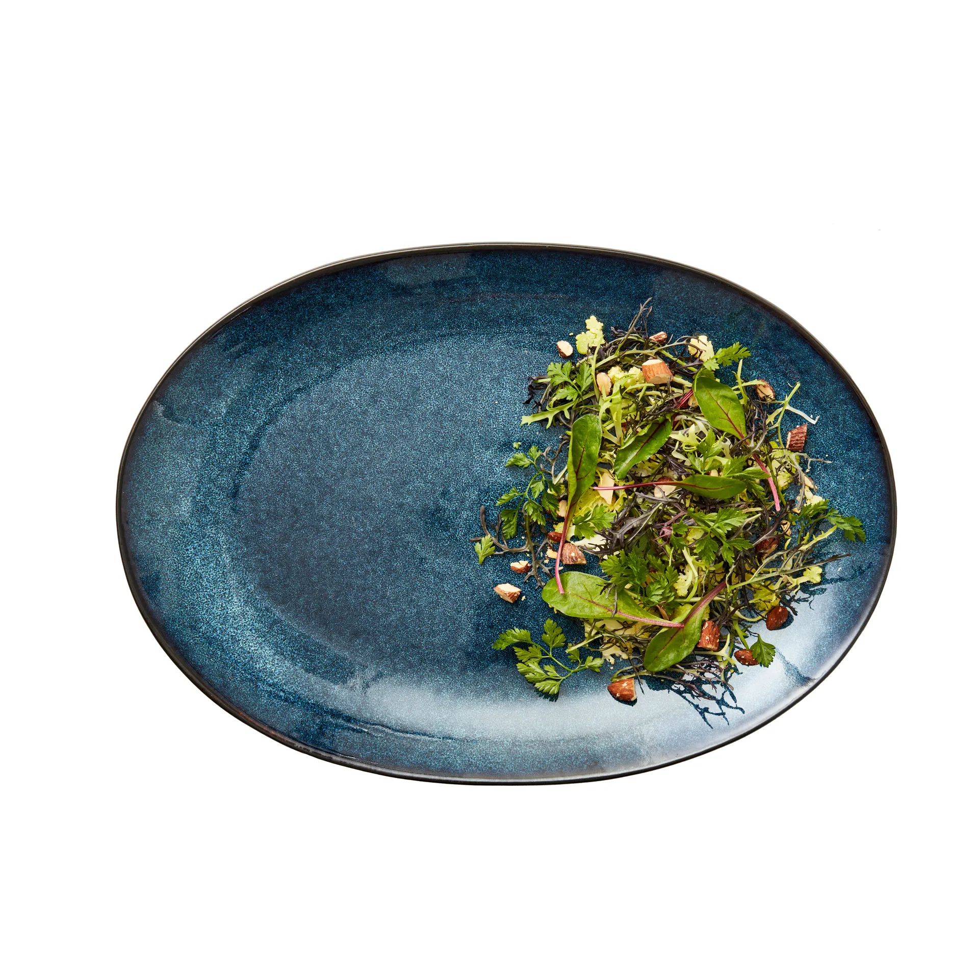 Piatto ovale Bitz 25x36 cm, Nero-blu scuro Bitz