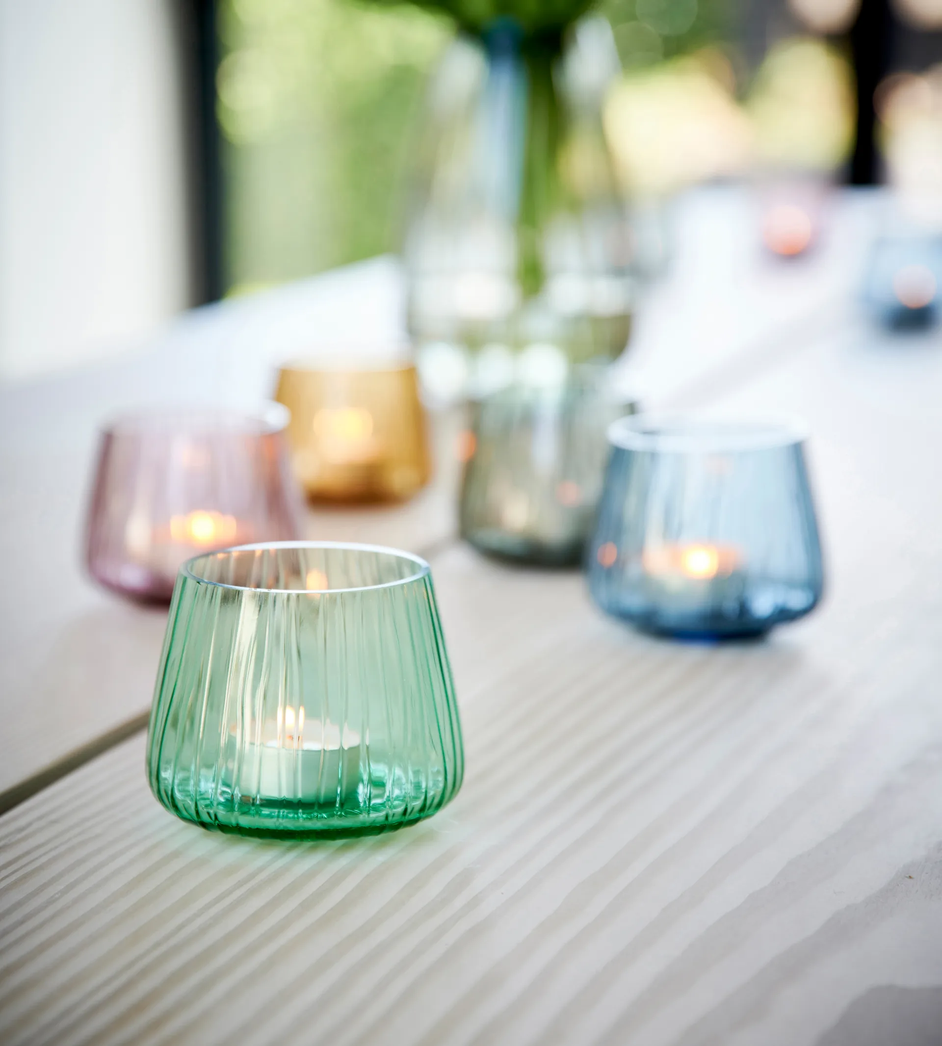 Portacandele Kusintha 7,5 cm, confezione da 2, Ambra Bitz