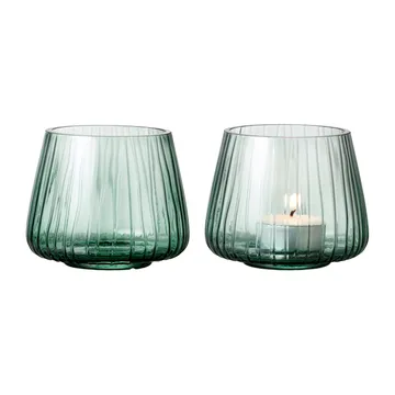 Portacandele Kusintha 7,5 cm, confezione da 2 - Verde - Bitz