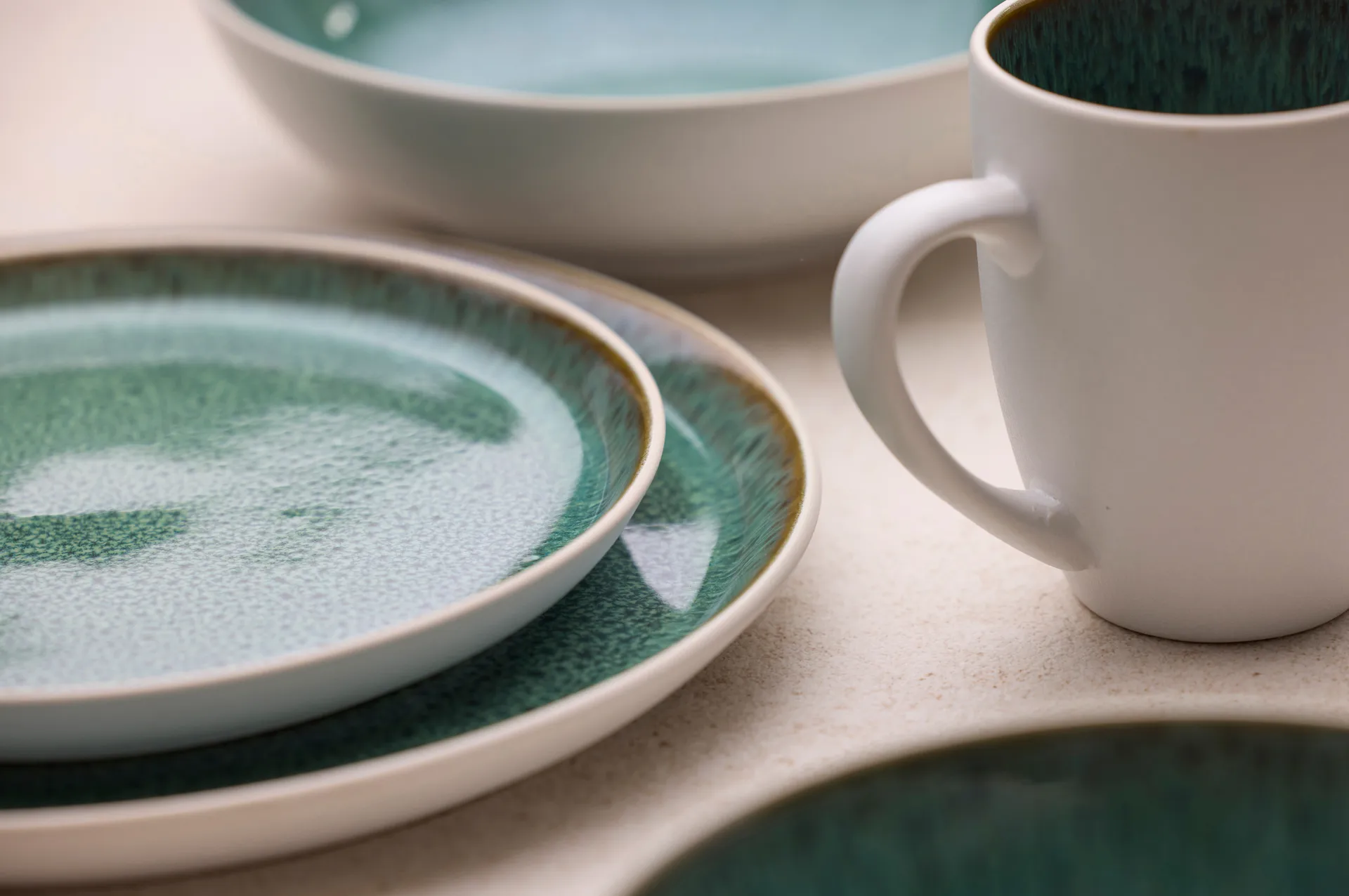 Tazza Bitz Gastro 30 cl, Bianco-verde Bitz