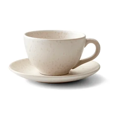 Tazza con piattino Bitz 24 cl opaca - bianco crema opaco - Bitz