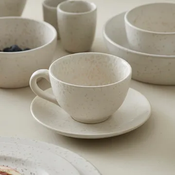 Tazza con piattino Bitz 24 cl opaca - bianco crema opaco - Bitz