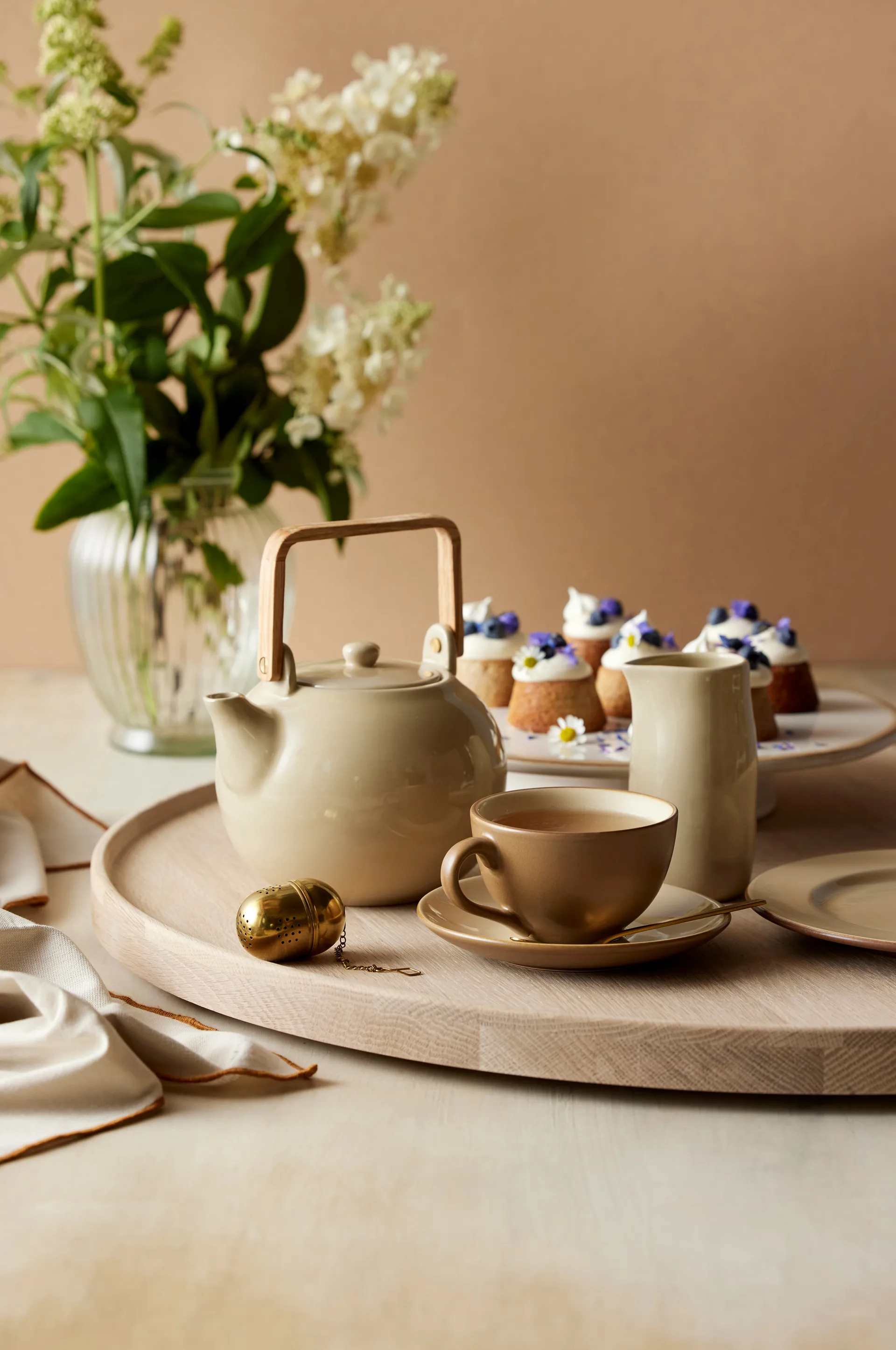 Tazza con piattino Bitz 24 cl opaca, Wood-sand Bitz