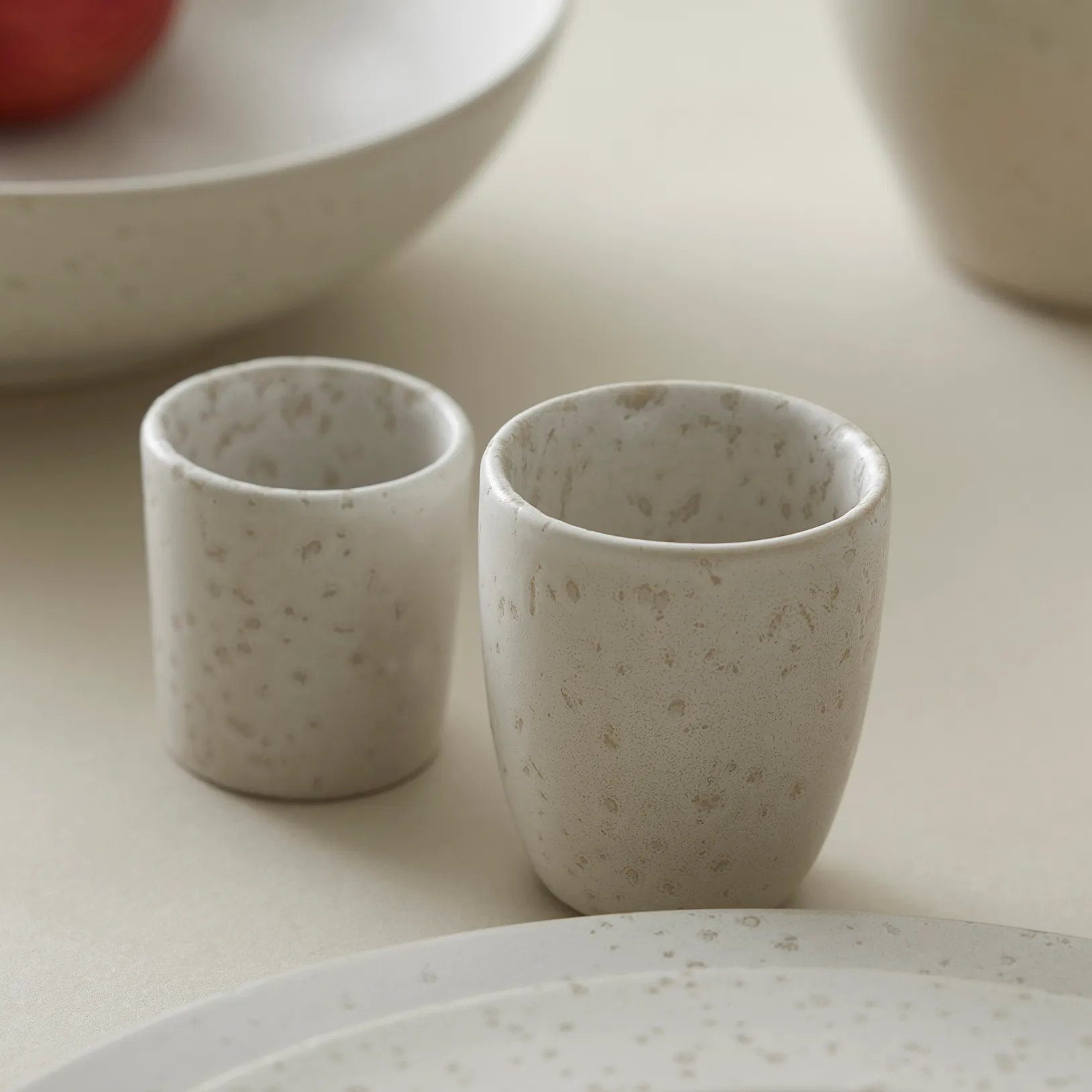 Tazzina da caffè Bitz 10 cl opaca, bianco crema opaco Bitz