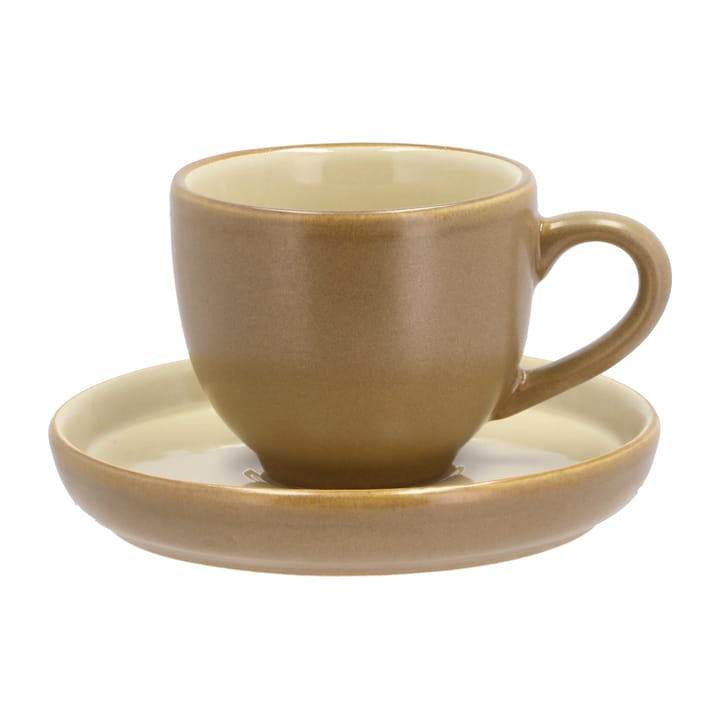 Tazzina da caffè con piattino Bitz 7 cl opaca, Legno, sabbia Bitz