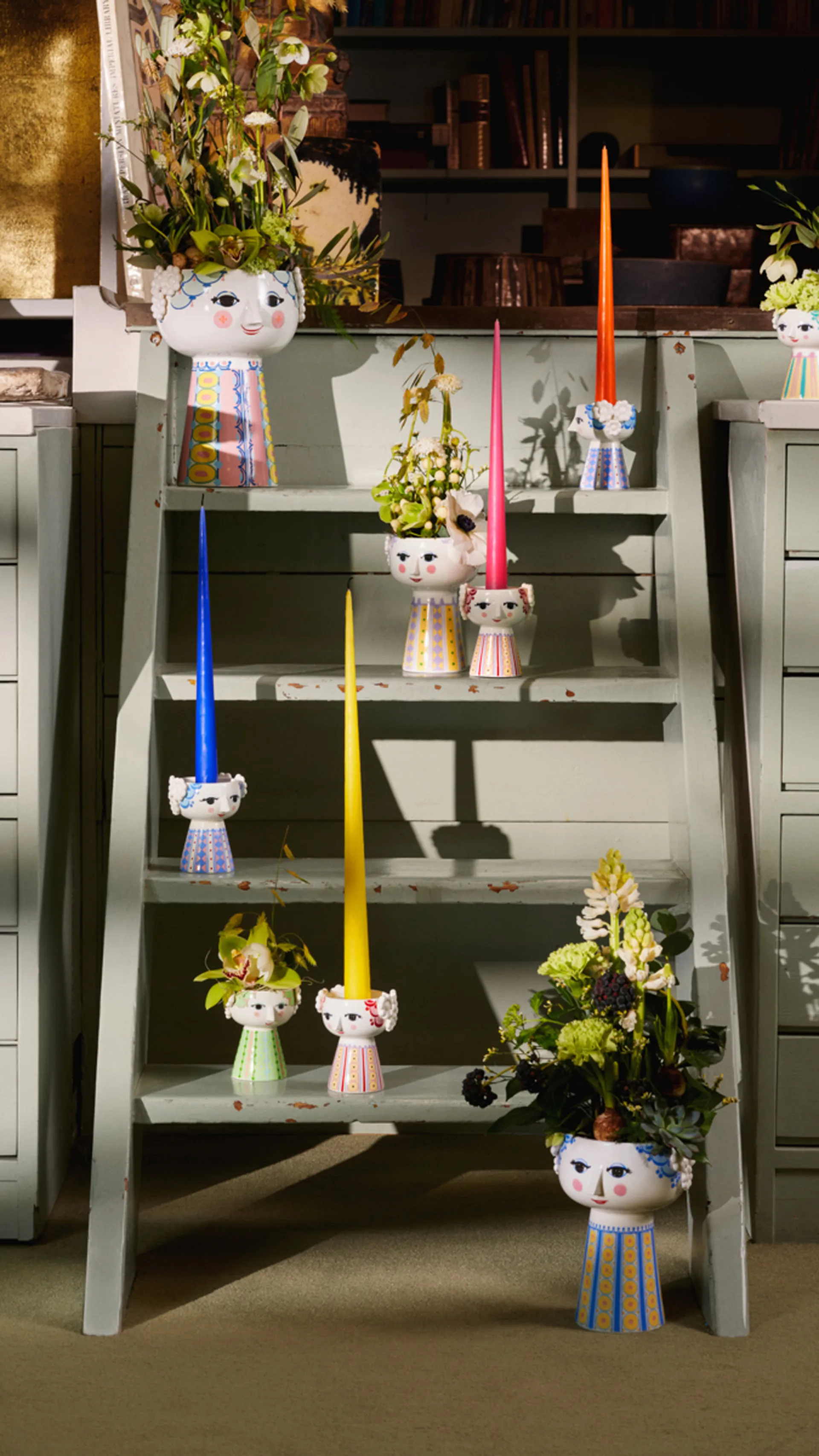 Candelabro Eva 9,5 cm, blu scuro Bjørn Wiinblad