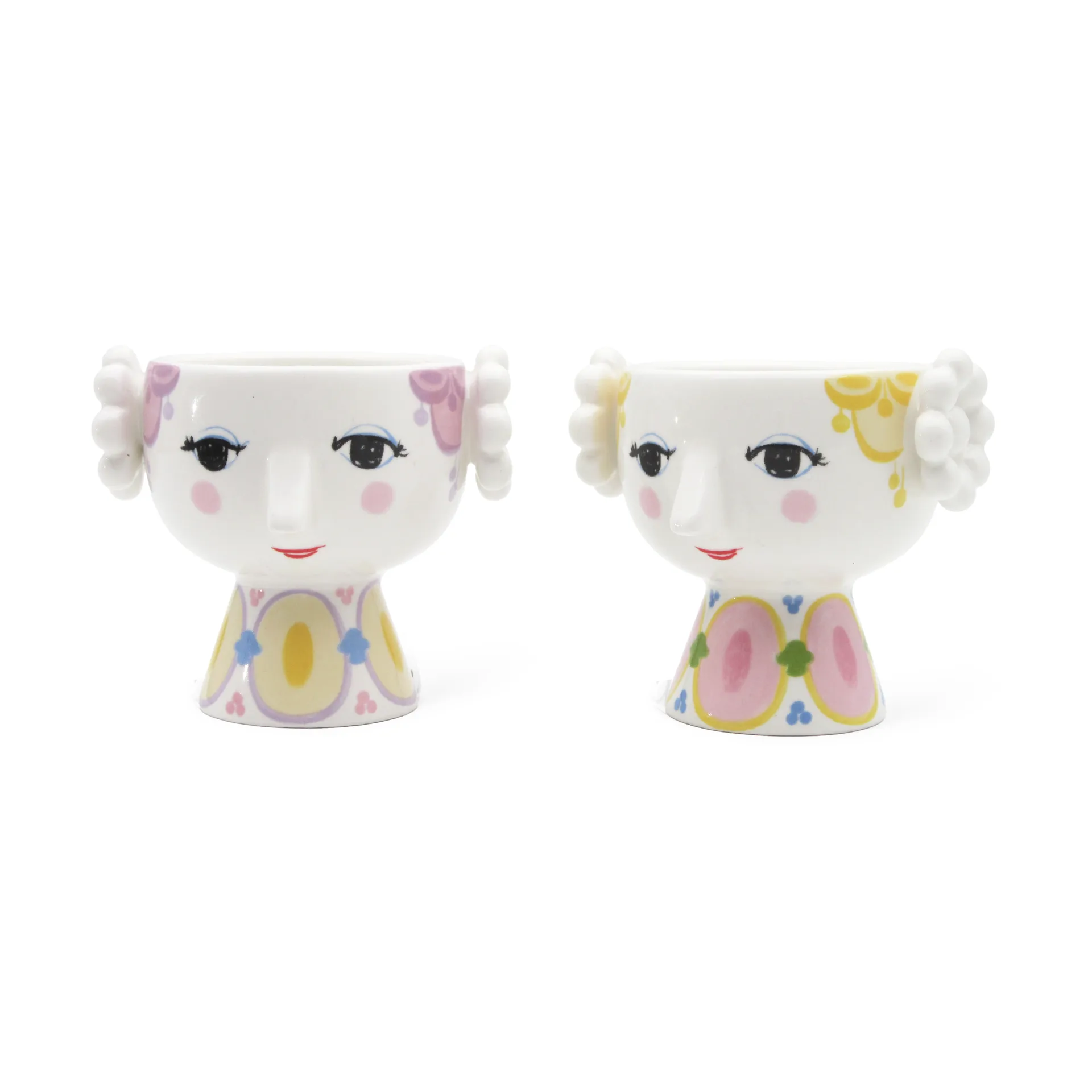 Eva portacandele Ø6,5 cm confezione da 2, Giallo-lavanda Bjørn Wiinblad