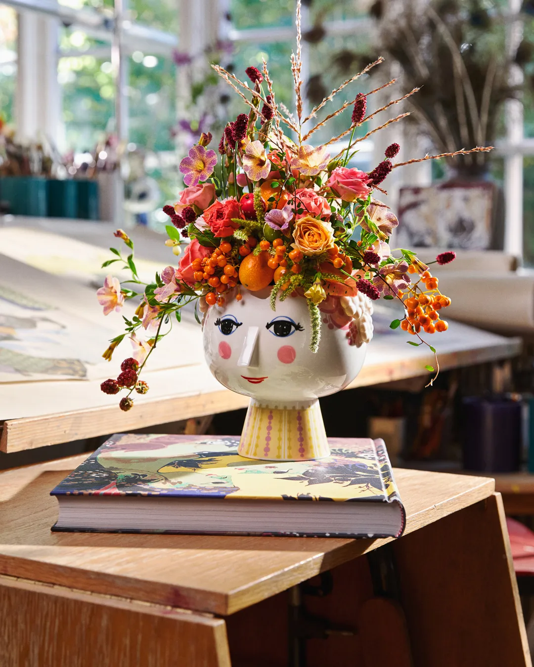 Vaso con piede Eva Ø 15,5 cm, Rosa Bjørn Wiinblad