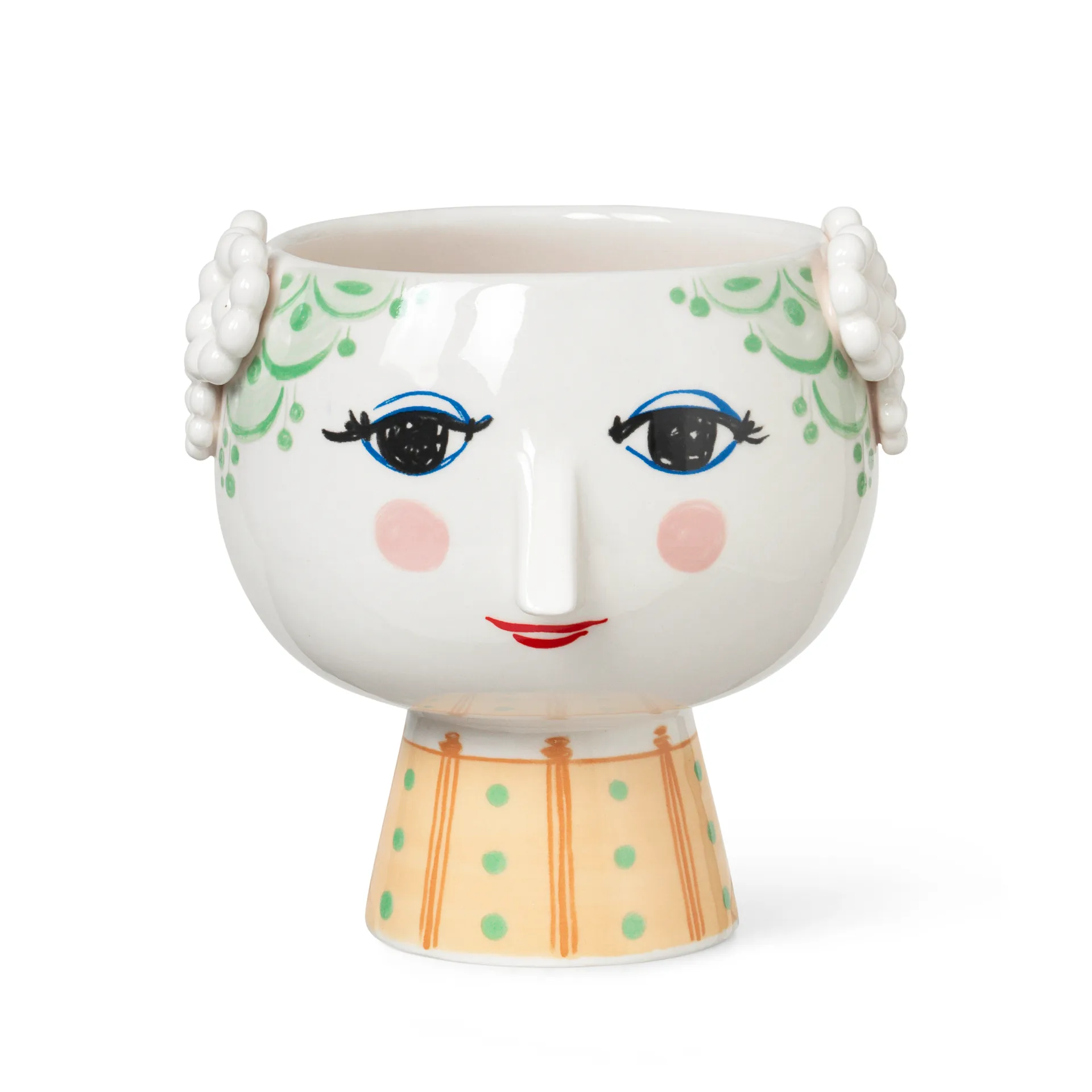 Vaso con piede Eva Ø 15,5 cm, verde Bjørn Wiinblad
