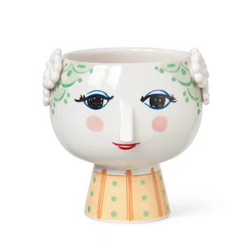 Vaso con piede Eva Ø 15,5 cm - verde - Bjørn Wiinblad