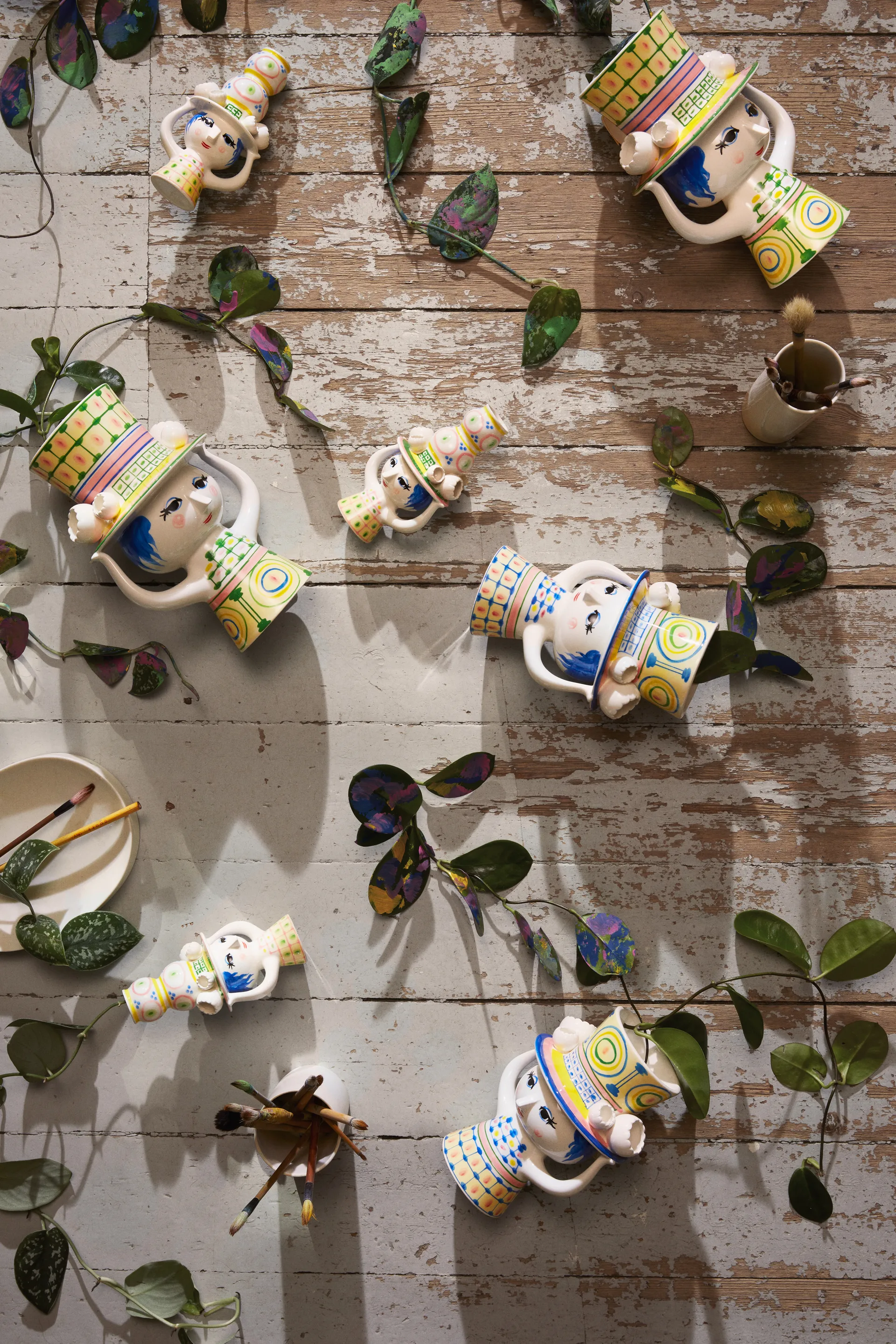 Vaso Lady with hat H24,5 cm, Verde Bjørn Wiinblad