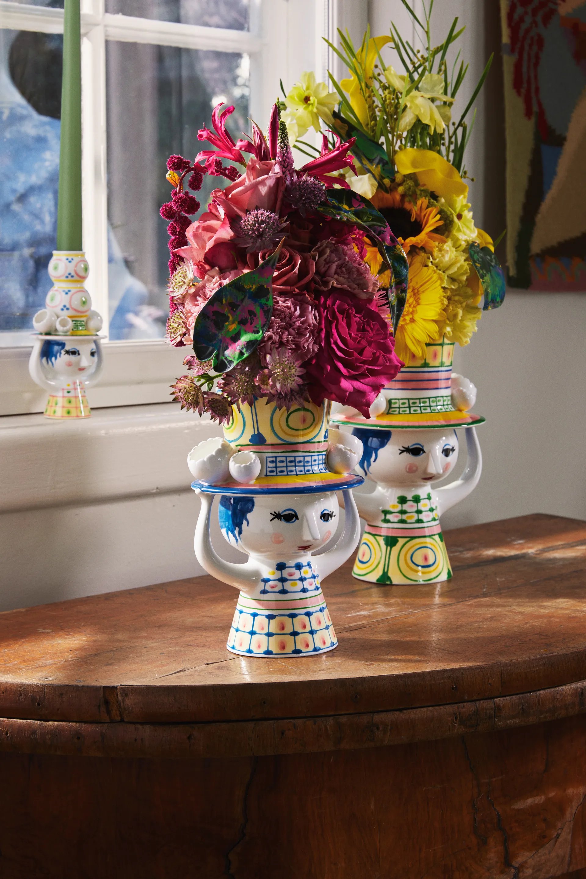 Vaso Lady with hat H24,5 cm, Verde Bjørn Wiinblad