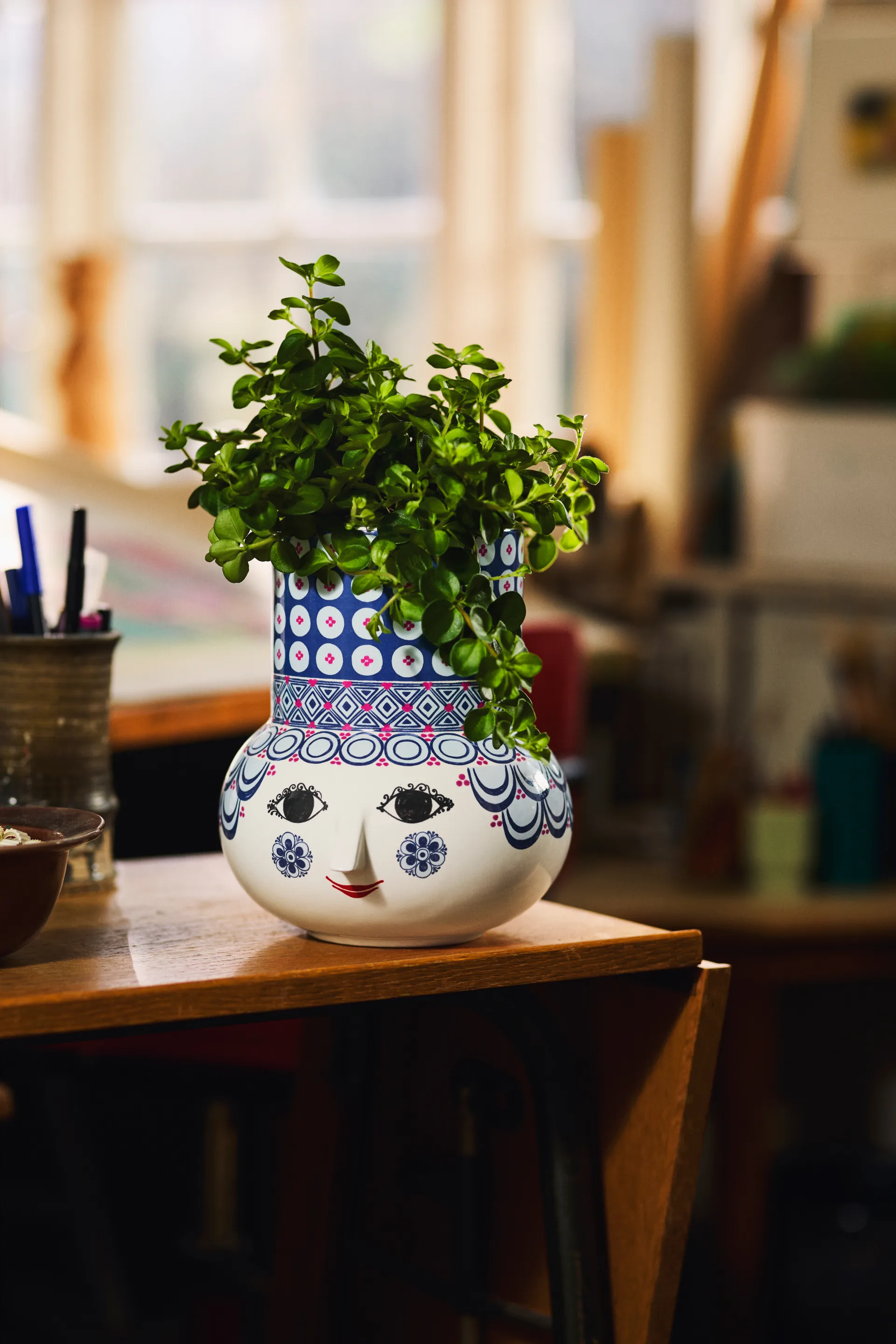 Vaso Olga 20 cm, Blu Bjørn Wiinblad