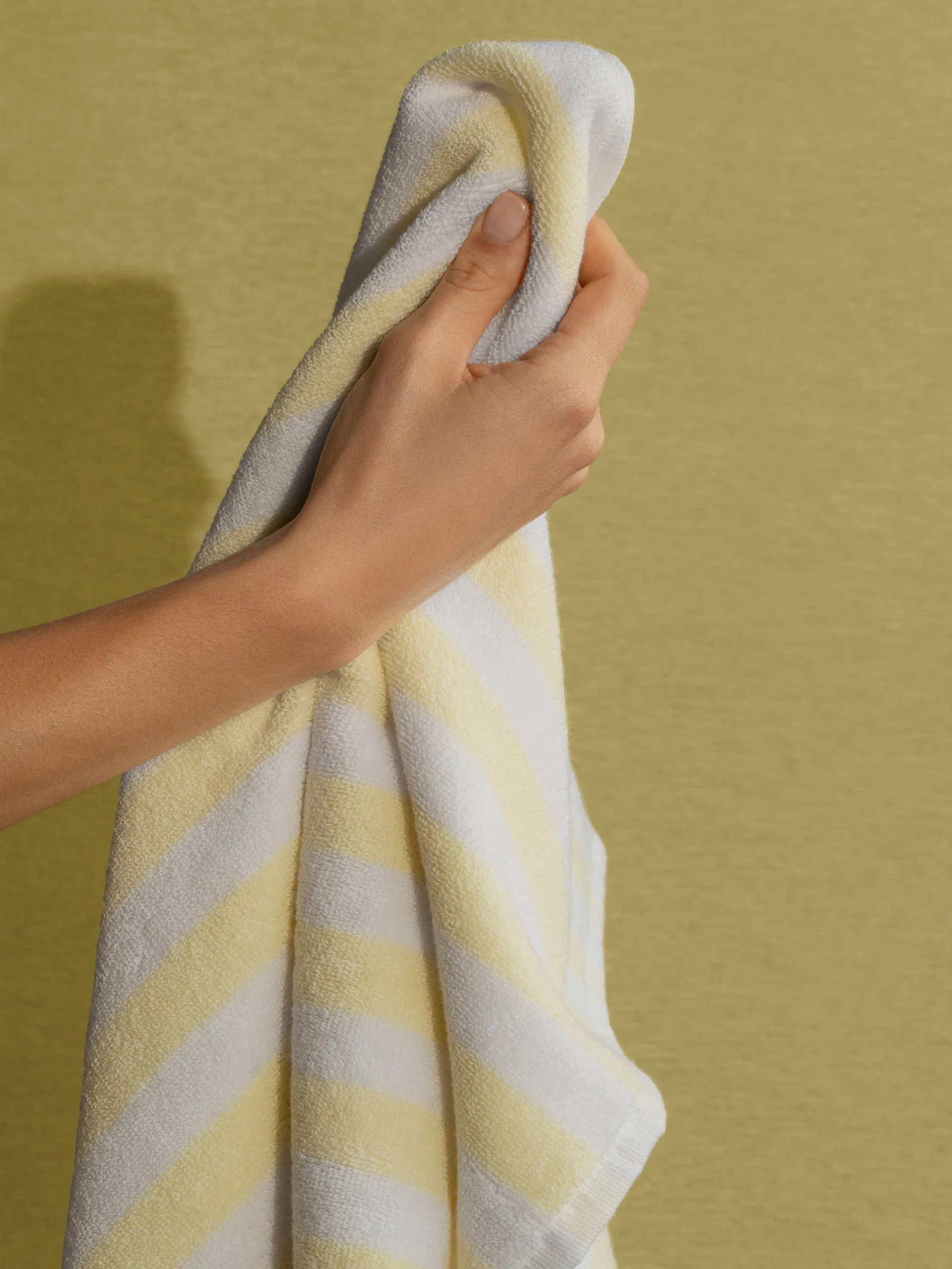 Arto asciugamano, Bianco-giallo trasparente, 70x140 cm blomus
