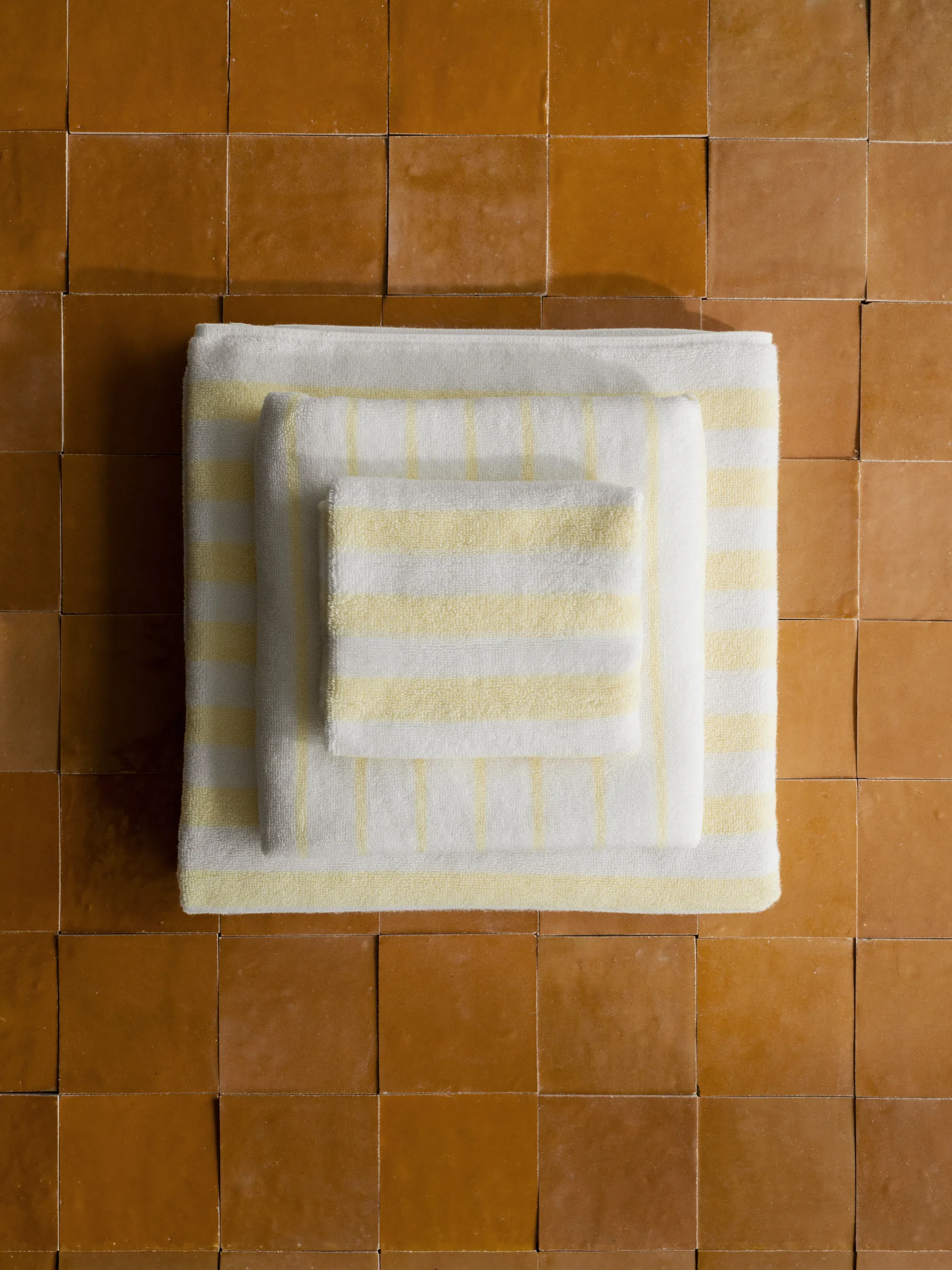 Arto asciugamano, Bianco-giallo trasparente, 70x140 cm blomus