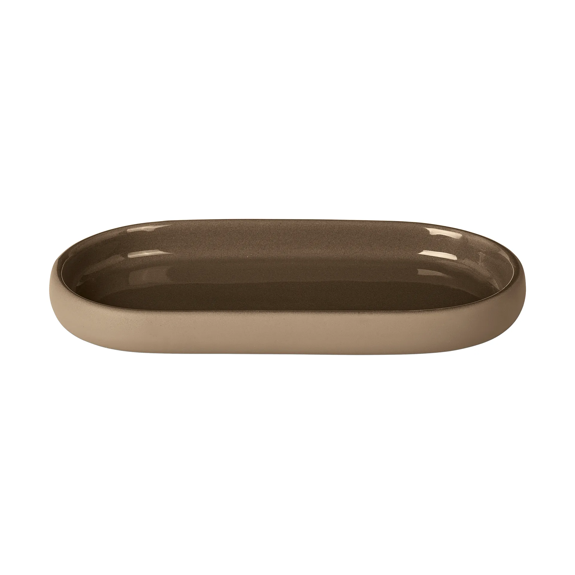 Base per dispenser e portaspazzolini Sono in ceramica 10x19 cm, Beige blomus