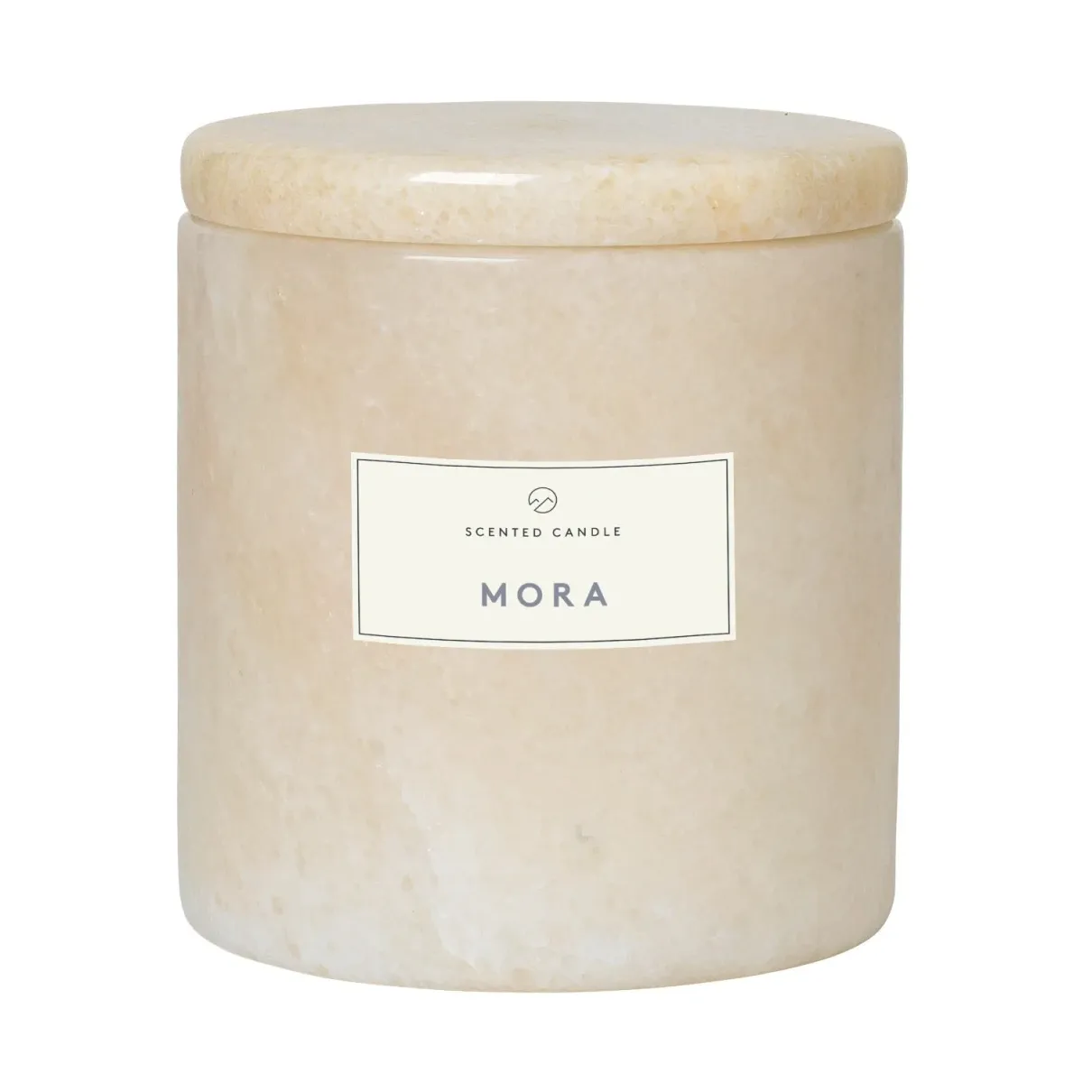 Candela profumata Frable in marmo Ø 10 cm, Moonbeam, mora blomus