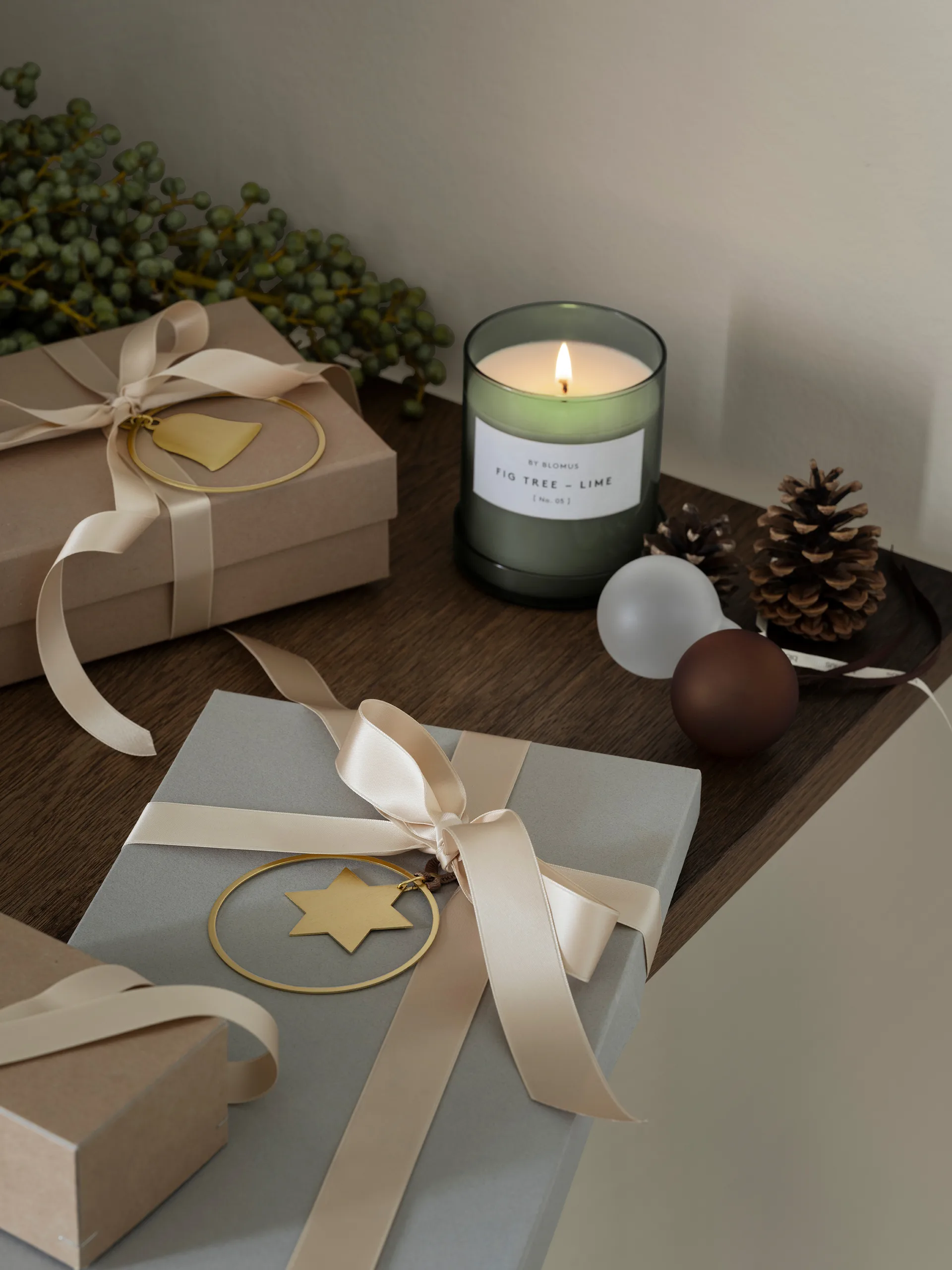 Candela profumata Valoa 45 ore, Fikon/Lime Agave Green blomus