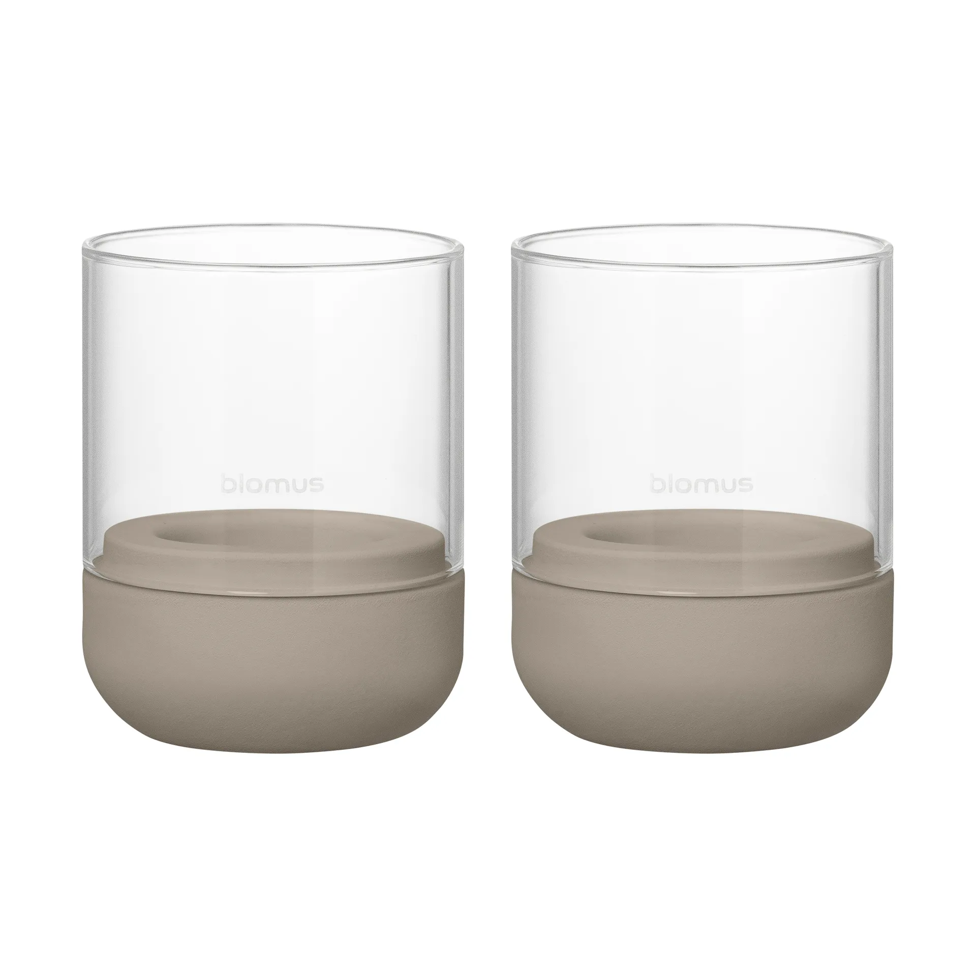 Candela votiva Calma Ø 7 cm, confezione da 2, Fungi (grigio) blomus