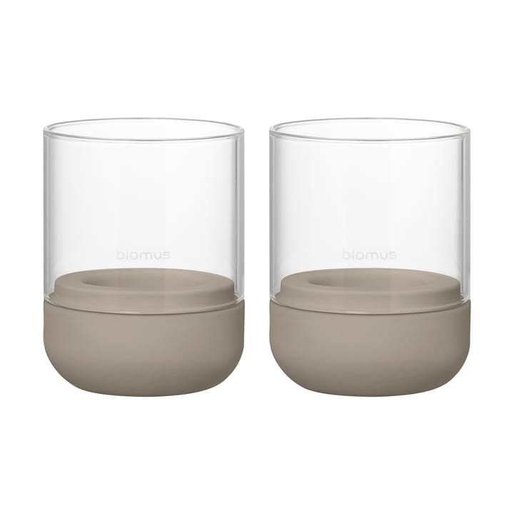 Candela votiva Calma Ø 7 cm, confezione da 2 - Fungi (grigio) - Blomus