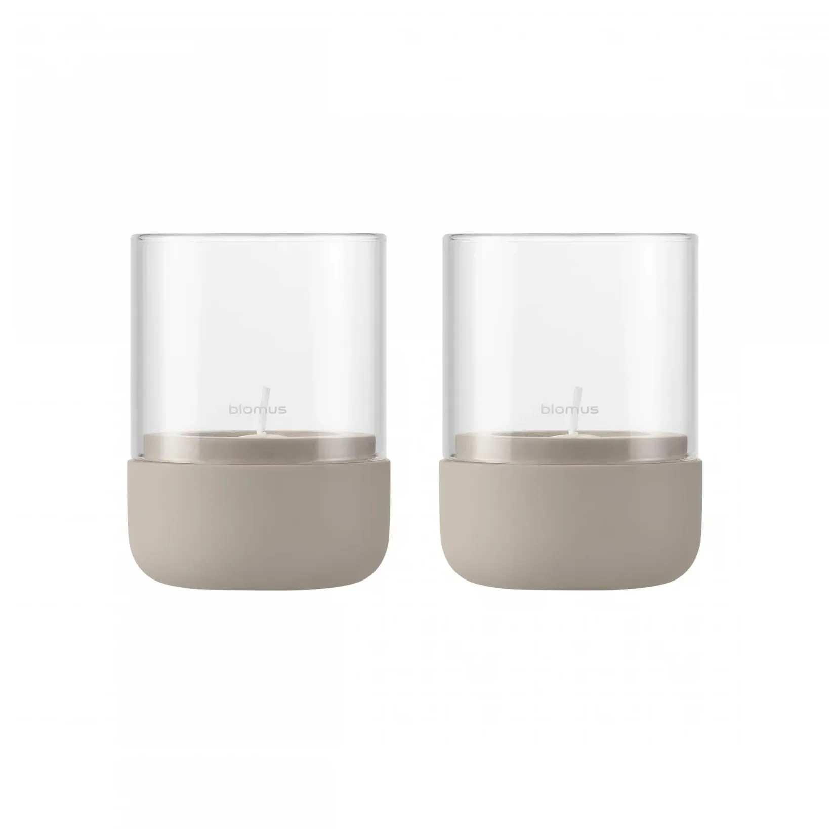 Candela votiva Calma Ø 7 cm, confezione da 2, Fungi (grigio) blomus