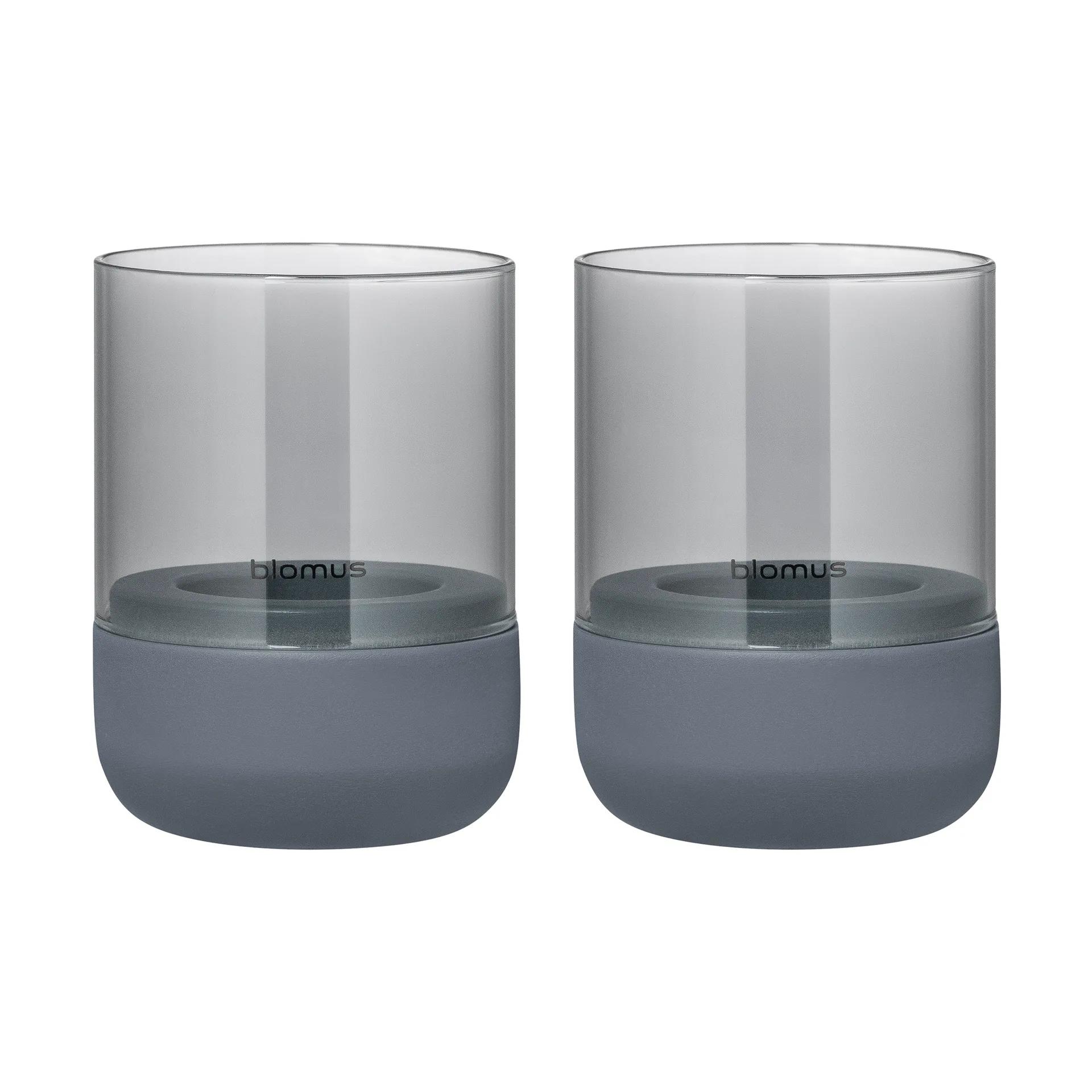 Candela votiva Calma Ø 7 cm, confezione da 2, Grigio acciaio, fumé blomus