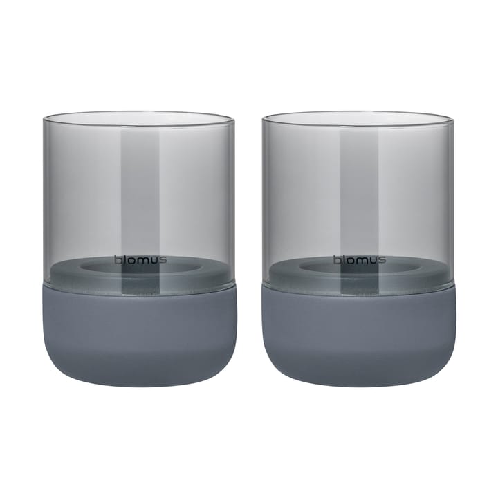 Candela votiva Calma Ø 7 cm, confezione da 2 - Grigio acciaio, fumé - Blomus