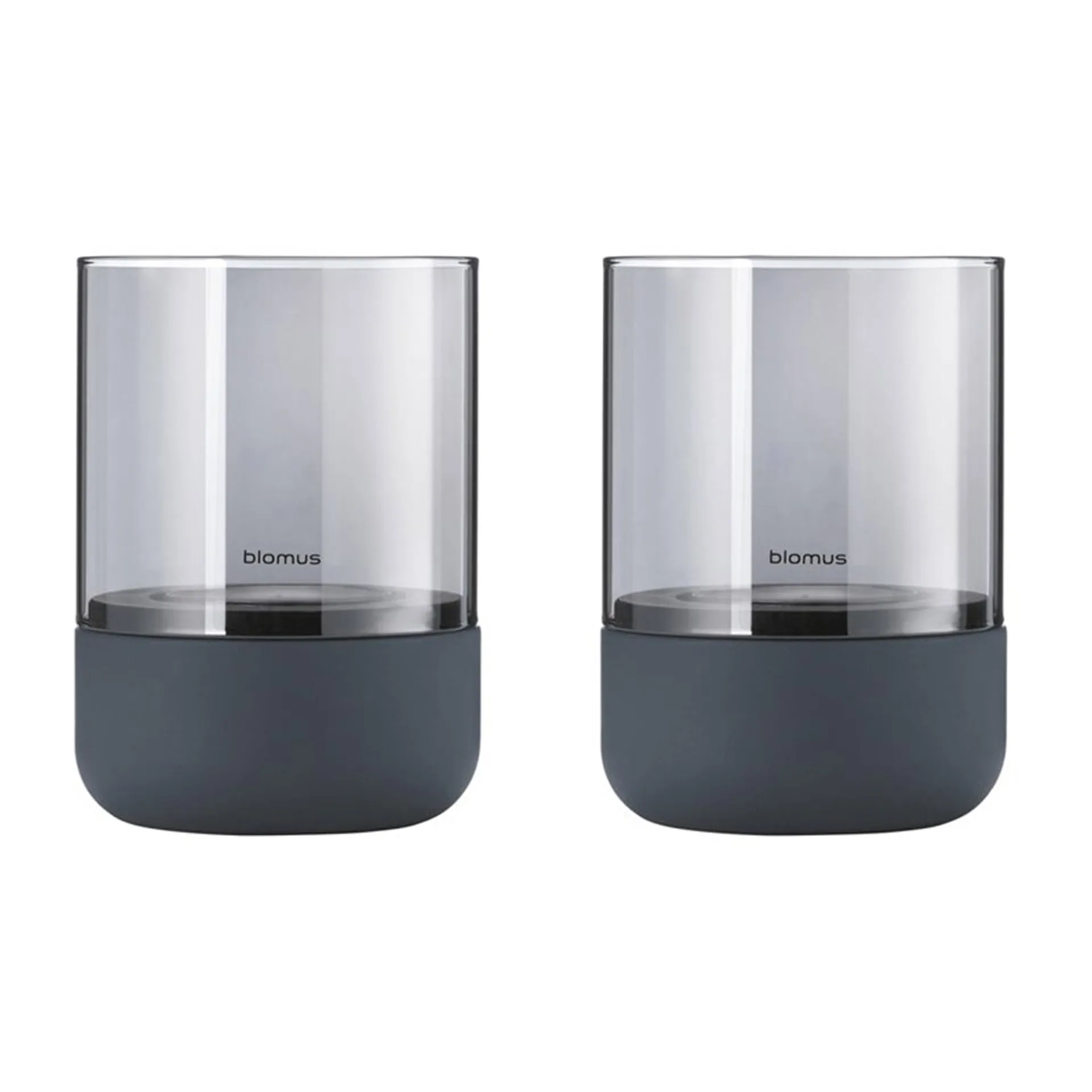 Candela votiva Calma Ø 7 cm, confezione da 2, Grigio acciaio, fumé blomus