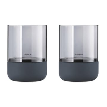 Candela votiva Calma Ø 7 cm, confezione da 2 - Grigio acciaio, fumé - Blomus