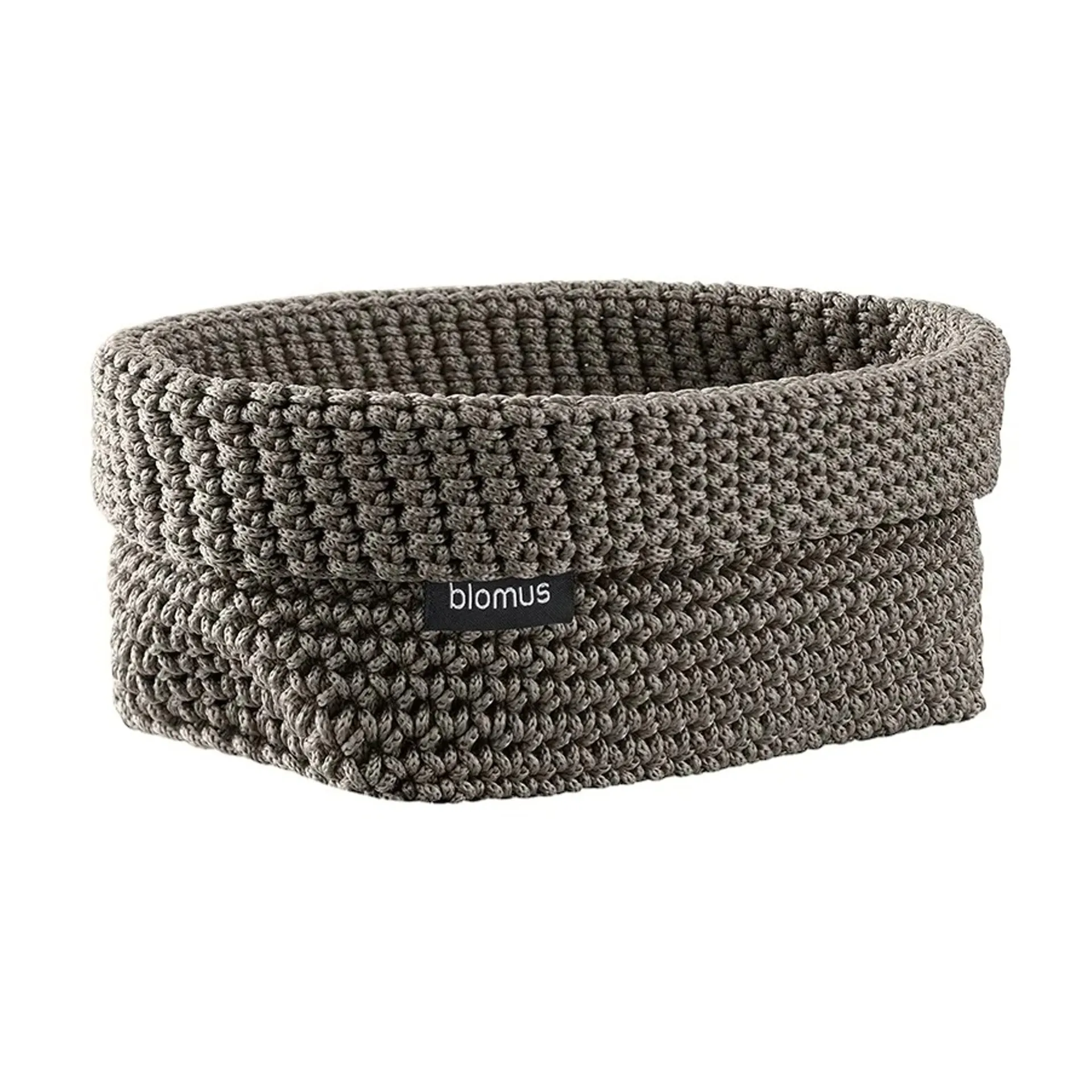 Cestino in tessile "Tela" grande, 12x20 cm, Fungi (grigio) blomus