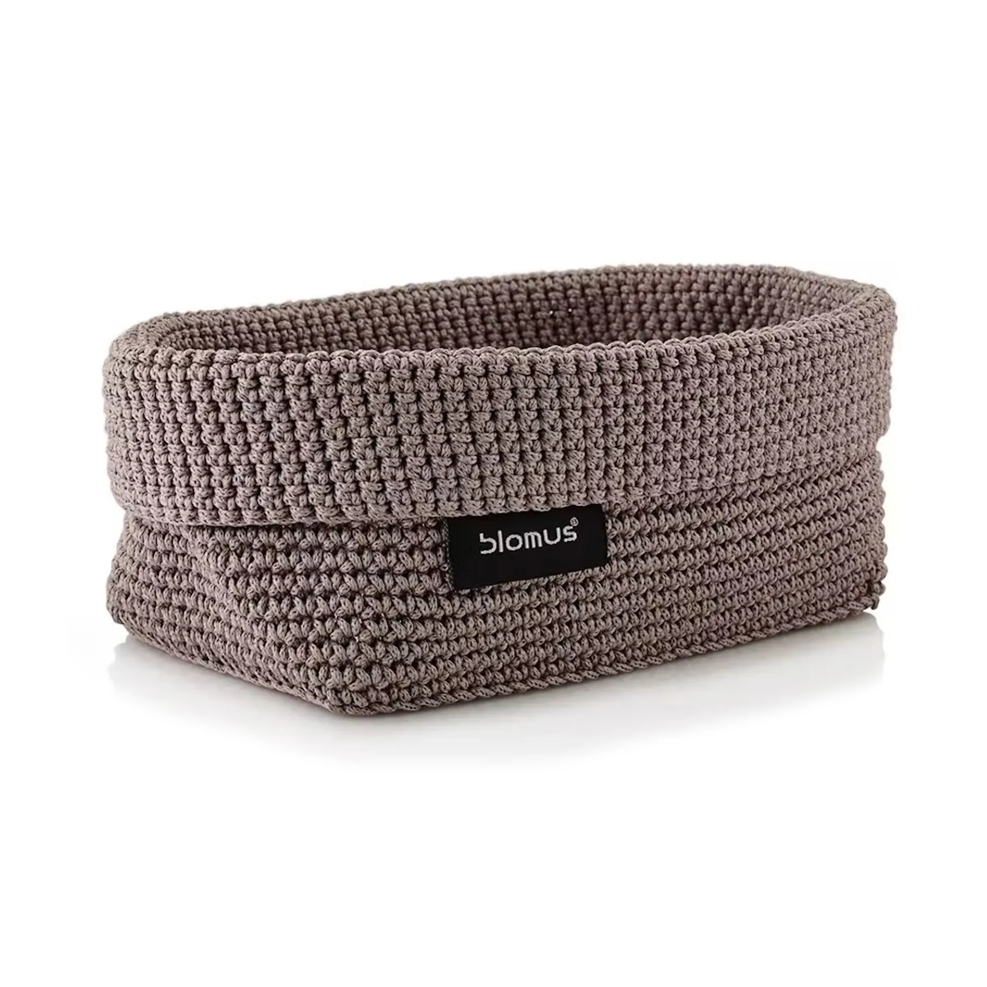 Cestino in tessile "Tela" grande, 12x20 cm, Grigio talpa blomus