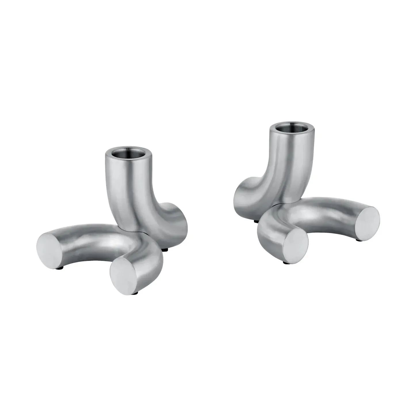 Doodle portacandele 2 pezzi, Acciaio inox opaco blomus